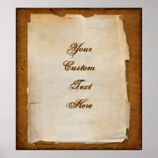 Affiches Lettre antique Écrivez votre propre message person