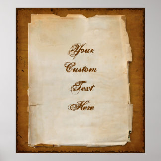 Affiches Lettre antique Écrivez votre propre message person