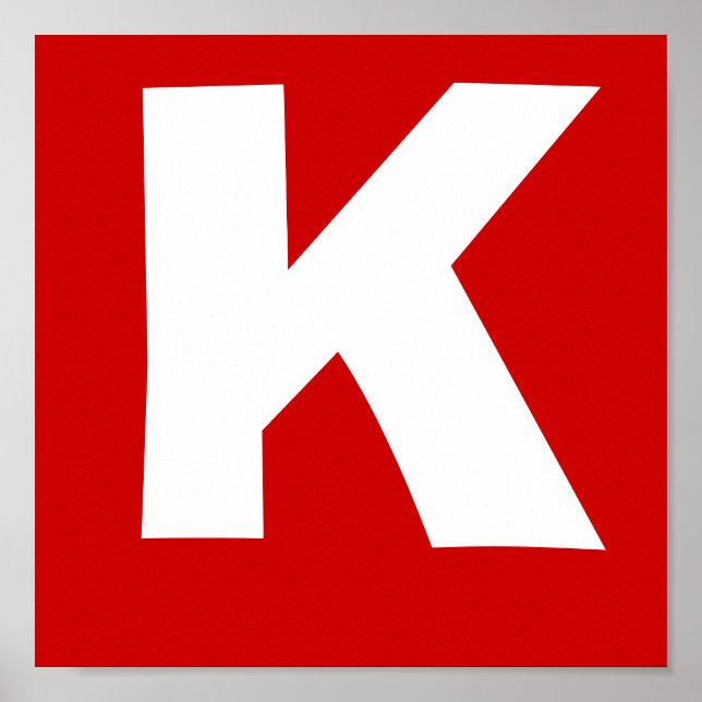 Affiches Lettre du nom du lutteur (Devant)