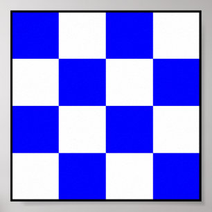 Affiches Lettre internationale du pavillon maritime nautiqu