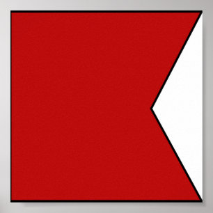 Affiches Lettre internationale du pavillon maritime nautiqu