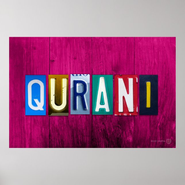 AFFICHES LETTRE PLATE-FORME DE LICENCE QURANI INTITULÉ (Devant)