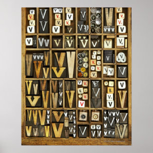 Affiches Lettre V