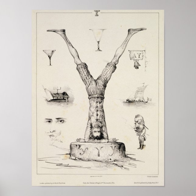 Affiches Lettre Y d'un alphabet (Devant)