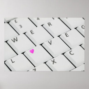 Affiches Lettres d'amour clavier informatique