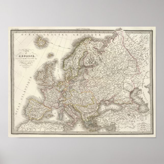 Affiches L'Europe Atlas Map (Devant)