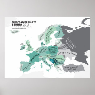 Affiches L'Europe selon la Serbie