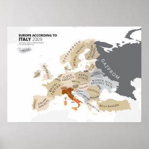 Affiches L'Europe selon l'Italie