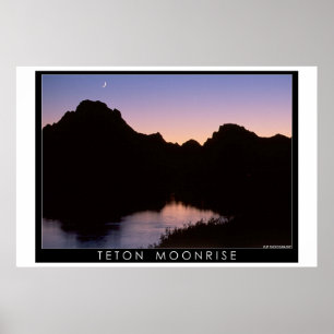 Affiches Lever de la lune de Teton