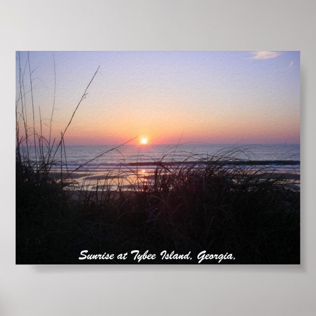 Affiches Lever de soleil à Tybee Island,... (Devant)