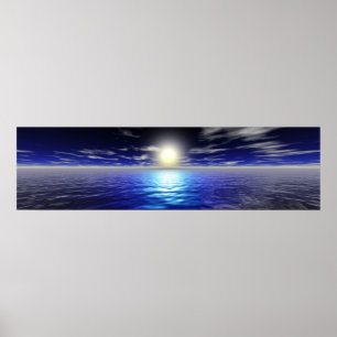 Affiches Lever de soleil bleu