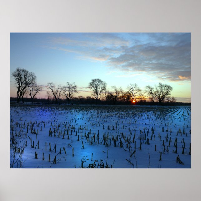 Affiches Lever de soleil de l'Iowa (Devant)