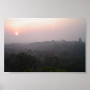 Affiches Lever de soleil sur Tikal
