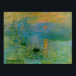Affiches Lever du soleil de l'impression, Claude Monet Fine<br><div class="desc">Impression, Sunrise a été peint par l'artiste impressionniste français Claude Monet, c. 1872 montrant le lever du soleil se reflétant au large de l'eau. Il a peint ceci comme l'un des deux ou trois paysages de ses premiers tableaux impressionnistes.</div>