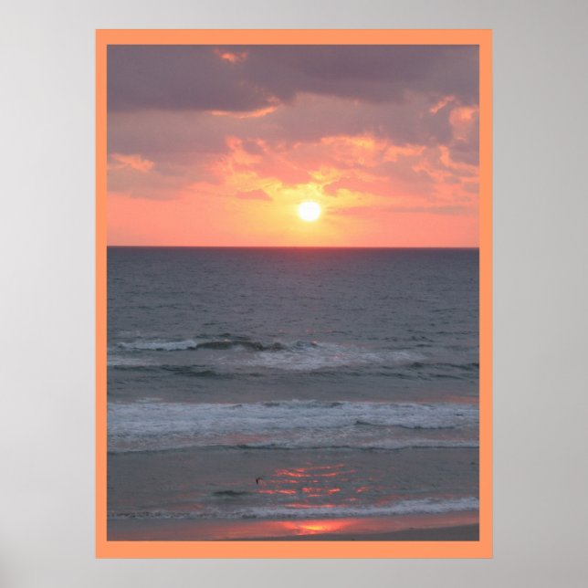 Affiches Lever du soleil sur la plage (Devant)