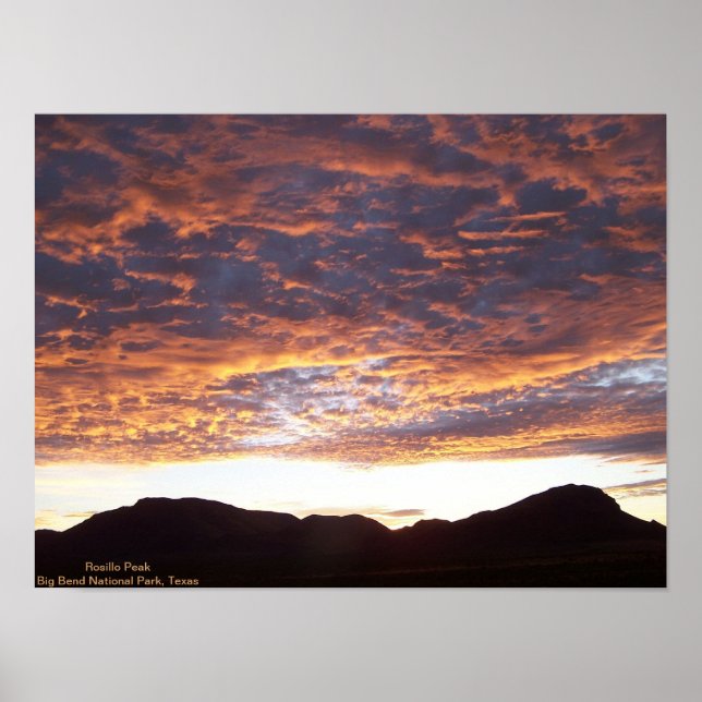 Affiches Lever du soleil sur le pic Rosillo (Devant)