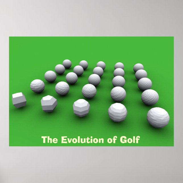 Affiches L'évolution du golf (Devant)