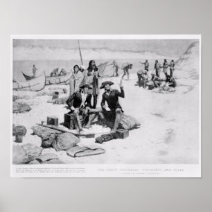 Affiches Lewis et Clark à la bouche de la Colombie
