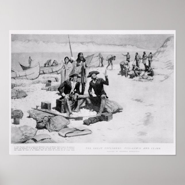 Affiches Lewis et Clark à l'embouchure du Columbia (Devant)
