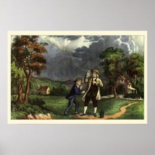 Affiches L'expérience du cerf-volant et de la foudre de Ben