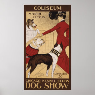 Affiches L'exposition canine 1902 du club de chenil de