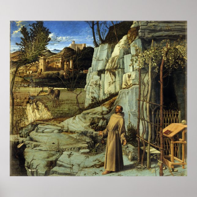 Affiches L'extase de Saint François par Giovanni Bellini (Devant)