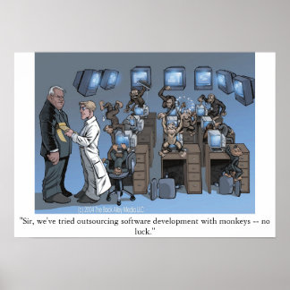 Affiches L'externalisation est devenue incorrecte