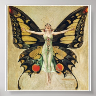 Affiches Leyendecker - Femme papillon