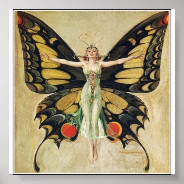 Affiches Leyendecker - Femme papillon (Devant)