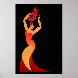 Affiches LG. Danseuse de flamenco