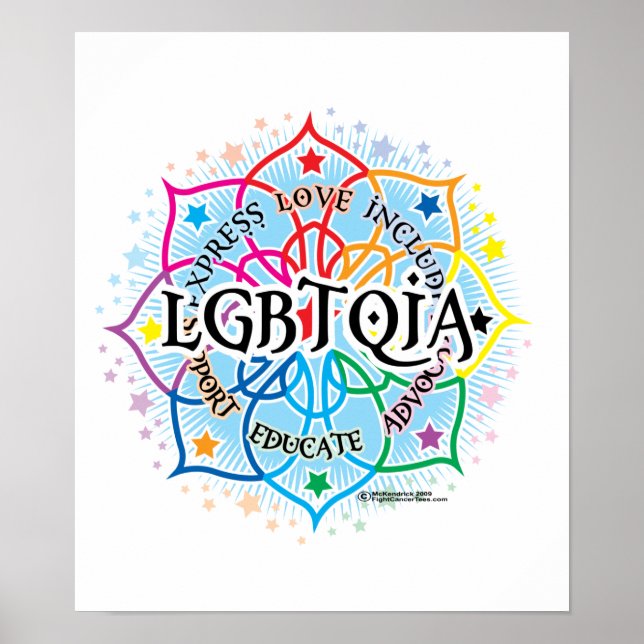 Affiches LGBTQIA Lotus (Devant)