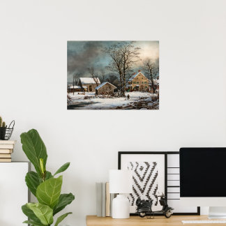 Affiches L'hiver dans le pays, Un froid matin Archival Pr