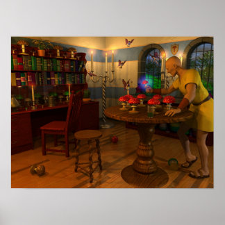 Affiches L'homme aux champignons