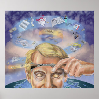 Affiches L'homme avec la fermeture éclair