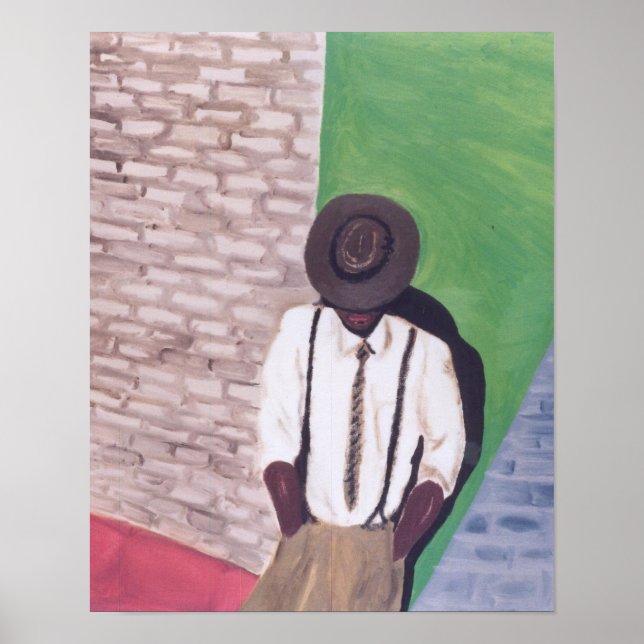 Affiches L'homme contre le mur (Devant)