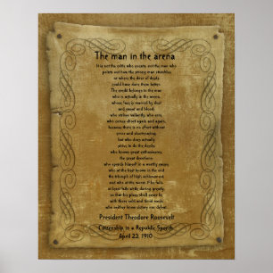 Affiches "L'homme dans l'arène" Theodore Roosevelt