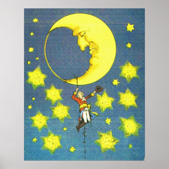 Affiches L'homme et la lune (Devant)
