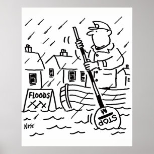 Affiches L'homme sucette fait avancer un bateau à rames dan