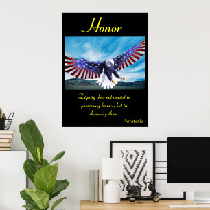 Affiches L'honneur s'envole avec sagesse et fierté