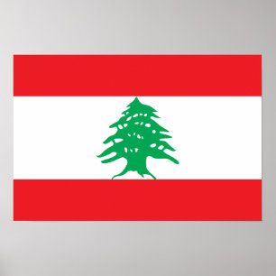 Affiches Liban - Drapeau libanais