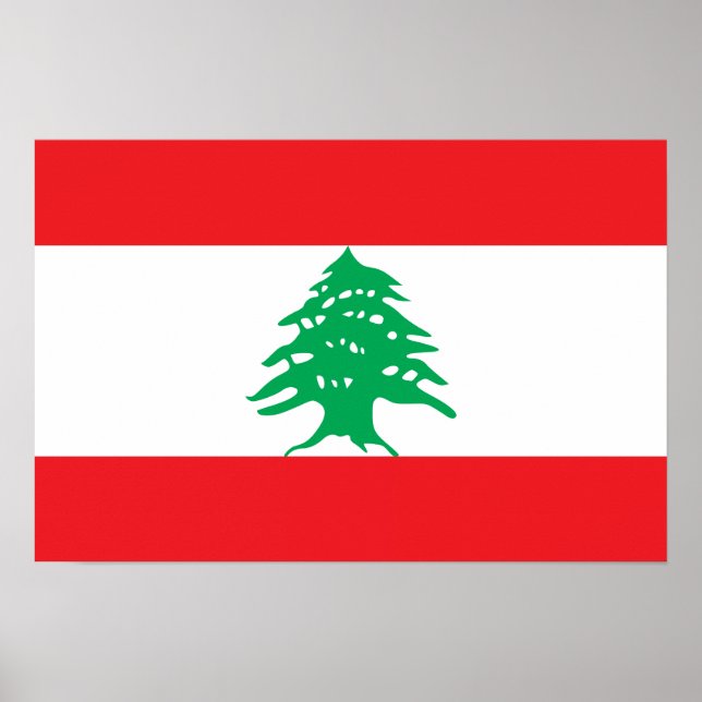 Affiches Liban - Drapeau libanais (Devant)