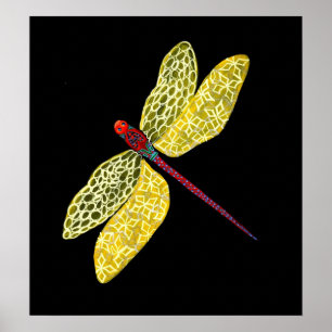 Affiches Libellule d'or