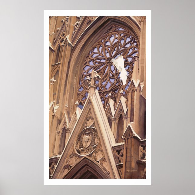 Affiches "Libérer" La colombe à l'oeuvre de l'église (Devant)
