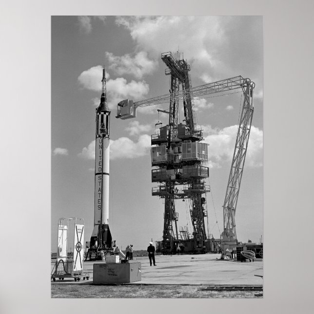 Affiches Liberté 7 (Mercure Redstone 3) Préparations de lan (Devant)