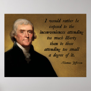 Affiches Liberté de Thomas Jefferson