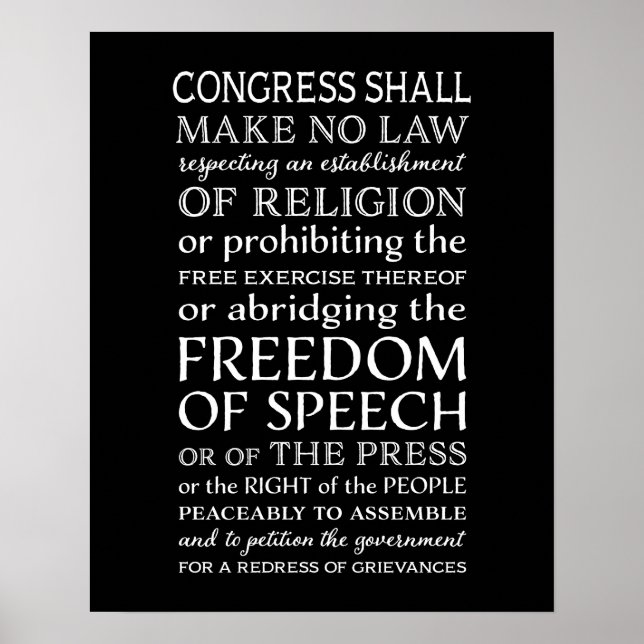 Affiches Liberté d'expression Déclaration des droits Texte (Devant)