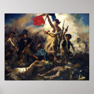 Affiches Liberté menant les personnes par Eugene Delacroix