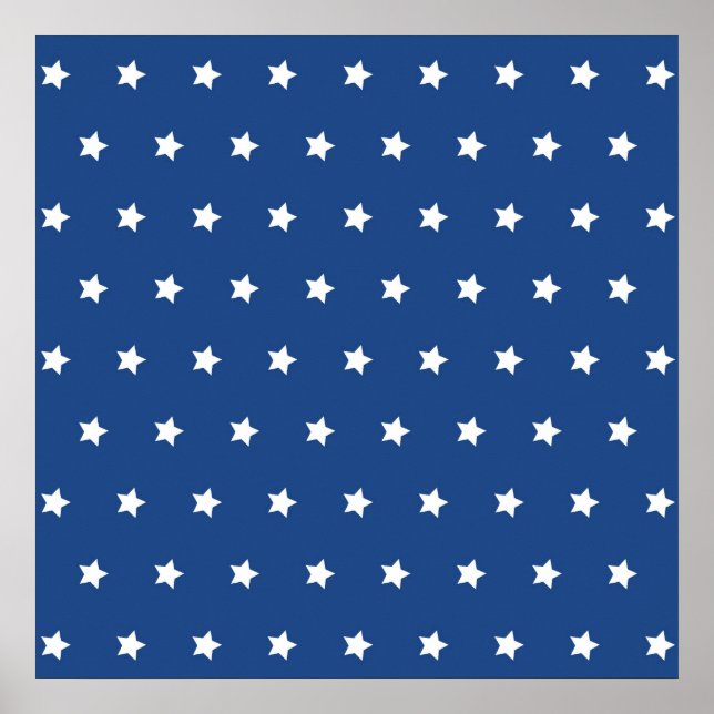 Affiches Liberté Patriotic Blue and White Stars (Devant)