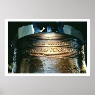 Affiches Liberty Bell, commissionné en 1751 (bronze) (voir