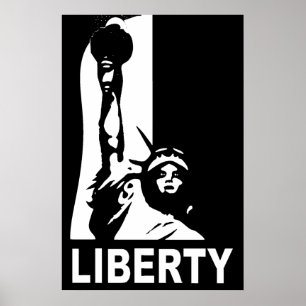 Affiches Liberty Bold & Big, noir & blanc